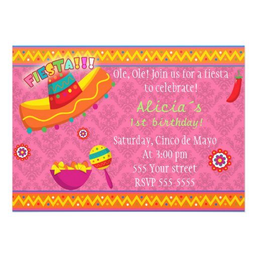 Mexican Fiesta Invitation Birthday Baby Shower