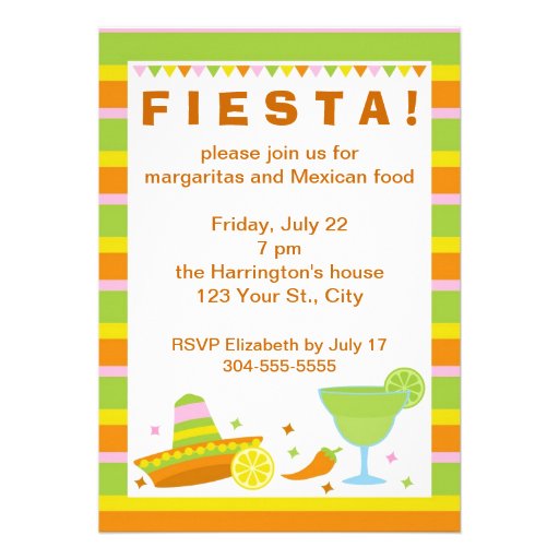 Mexican Fiesta Party Custom Invite