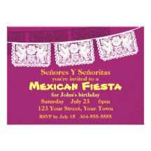 Mexican Fiesta Party Custom Invites