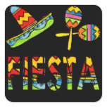 Mexican Fiesta Party Sombrero Maraca Stickers