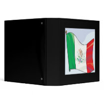Mexican Flag 3 Ring Binder
