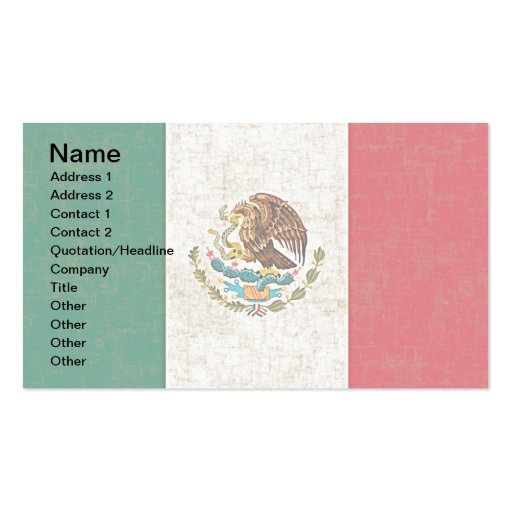 MEXICAN FLAG Business Cards