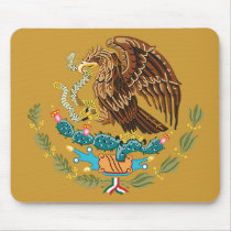MEXICAN FLAG - MEXICO STYLE - COAT OF ARMS MOUSE MATS