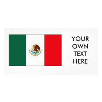 Mexican Flag T-shirts and Gifts Customized Photo Card