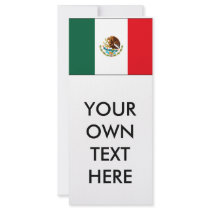 Mexican Flag T-shirts and Gifts Personalized Rack Card