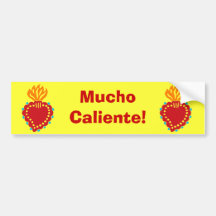 Mexican Folk Art Sacred Heart Bumper Sticker