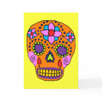 Mexican Folk Art Sugar Skull Cards