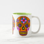Mexican Folk Art Sugar Skull Coffee Mugs