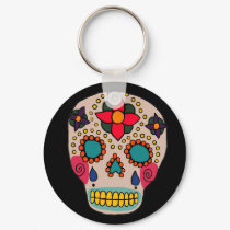 Mexican Folk Art Sugar Skull keychains