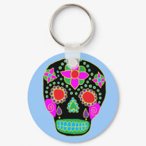 Mexican Folk Art Sugar Skull keychains