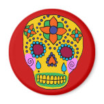 Mexican Folk Art Sugar Skull magnets