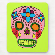 Mexican Folk Art Sugar Skull mousepads