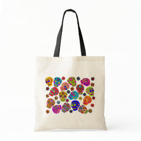Mexican Folk Art Sugar Skulls bag