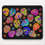 Mexican Folk Art Sugar Skulls Mouse Pads