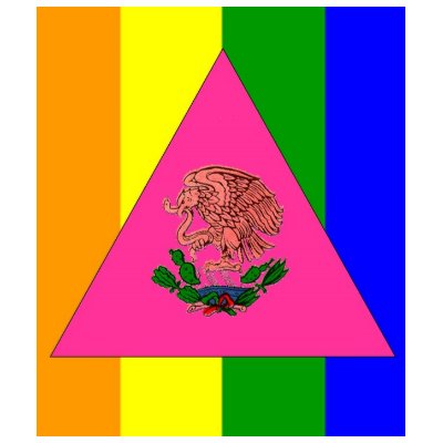 Mexican Gay Pride Flag Tshirts by markthaler Designed by Mark Thaler 2009