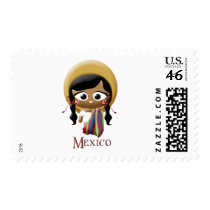 Mexican Girl Postage Stamps