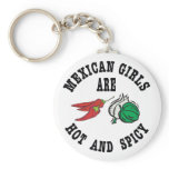 Mexican Girls Are Hot &amp; Spicy Keychain