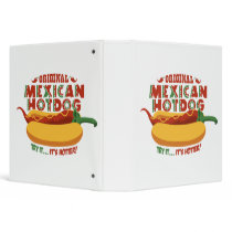 Mexican Hotdog 3 Ring Binder