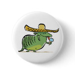 mexican ice cream loving armadillo button