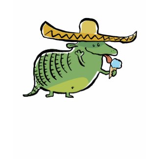 mexican ice cream loving armadillo zazzle_shirt