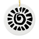 Mexican Indian Sun Christmas Tree Ornament