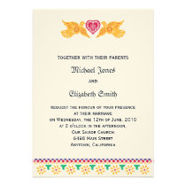 Mexican Love Birds Wedding Invitation