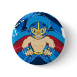 Mexican Luchador Wrestler Button