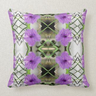 Mexican Petunias and Latticework Pillow