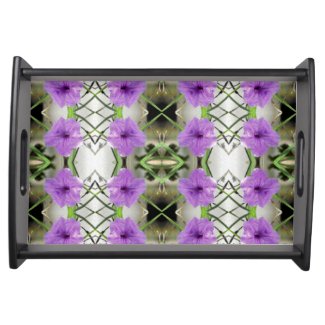 Mexican Petunias and Latticework Serving Platters