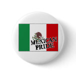 Mexican Pride Flag Pinback Buttons