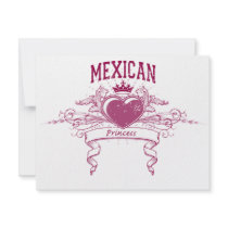 Mexican Princess invitations by EthnoShirts Mexican Princess invitations