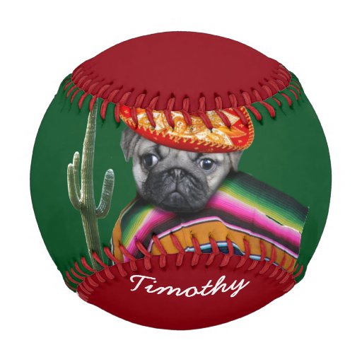 mexican pug mexican pug personalized baseball zazzle mexican pug mexican pug personalized baseball zazzle