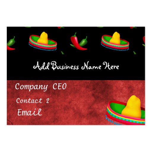 MEXICAN RESTAURANT Business Card (front side)