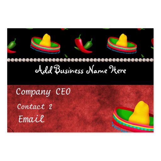 MEXICAN RESTAURANT Business Card (front side)