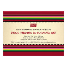 Mexican Serape Party - Horizontal Custom Invite