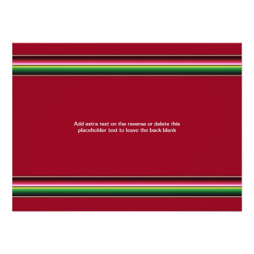 Mexican Serape Party - Horizontal Custom Invite