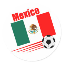 Mexican Soccer Team Round Sticker sticker