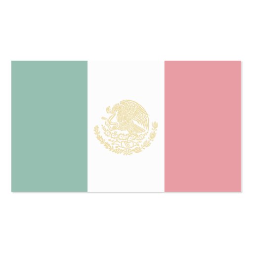 Mexican States, Mexico flag Business Card (back side)