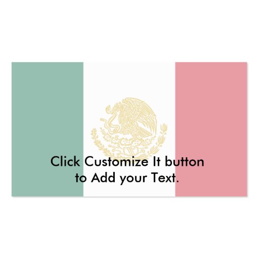 Mexican States, Mexico flag Business Card