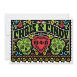Mexican Style Skulls Customized Invite invitations