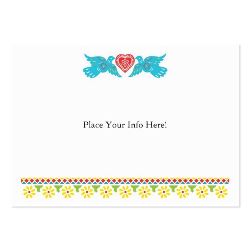Mexican Style Skulls Wedding Banner Info Card Business Card Templates (back side)