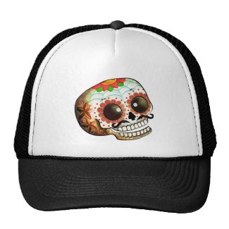 Mexican Sugar Skull Trucker Hats