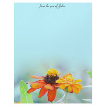 Mexican Sunflowers Blue Letterhead