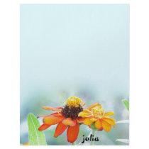 Mexican Sunflowers Blue Letterhead