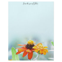 Mexican Sunflowers Blue Letterhead