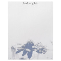 Mexican Sunflowers Blue Letterhead