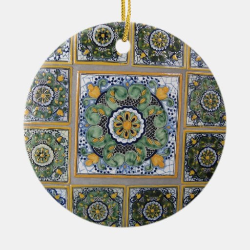 mexican talavera style tiles christmas tree ornament zazzle mexican talavera style tiles christmas tree ornament zazzle