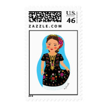Mexican Tehuana Matryoshka Stamps
