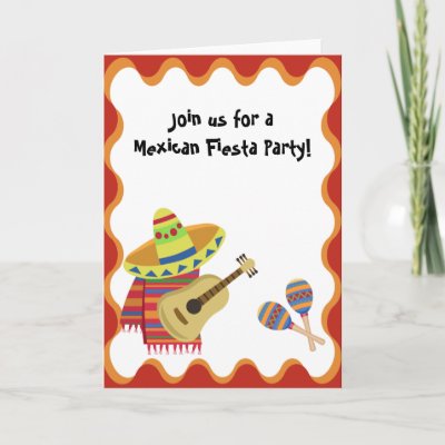 Mexican theme note cards that you can personalize for any event