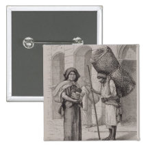 Mexican Tortillera and Straw Mat Seller Pin